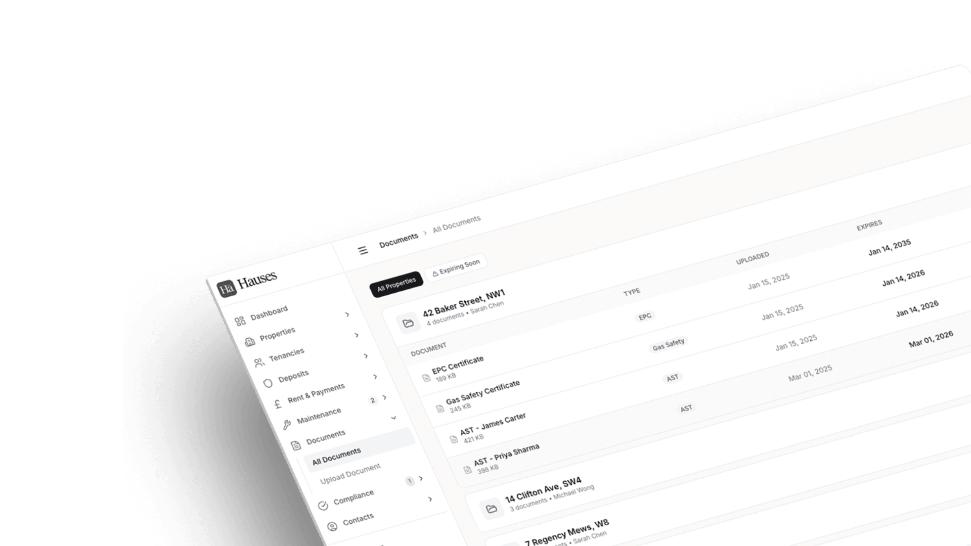Häuses Dashboard